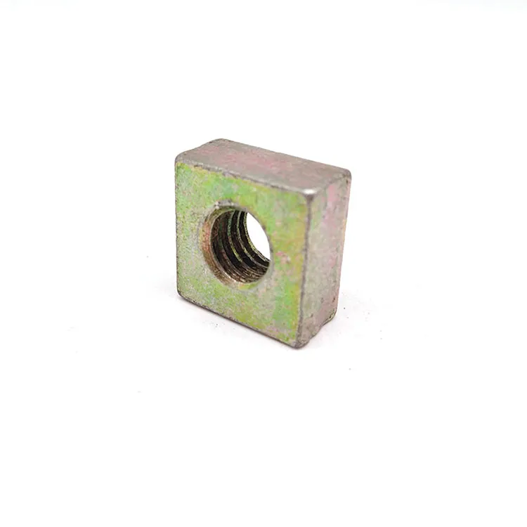 Customized Carbon Steel M24 M30 M36 Stamping Warna Seng Coated Square Nut