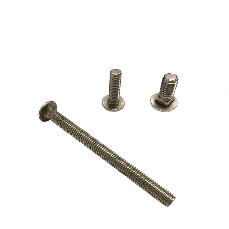 DIN603 Stainless Steel A2-70 SS304 SS316 Carriage Bolt Mushroom Round Head With Square Neck Bolts - 2 
