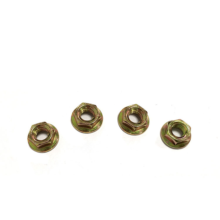 DIN6923 Color Zinc Plated Carbon Steel Hex Flange Nuts With Serrated