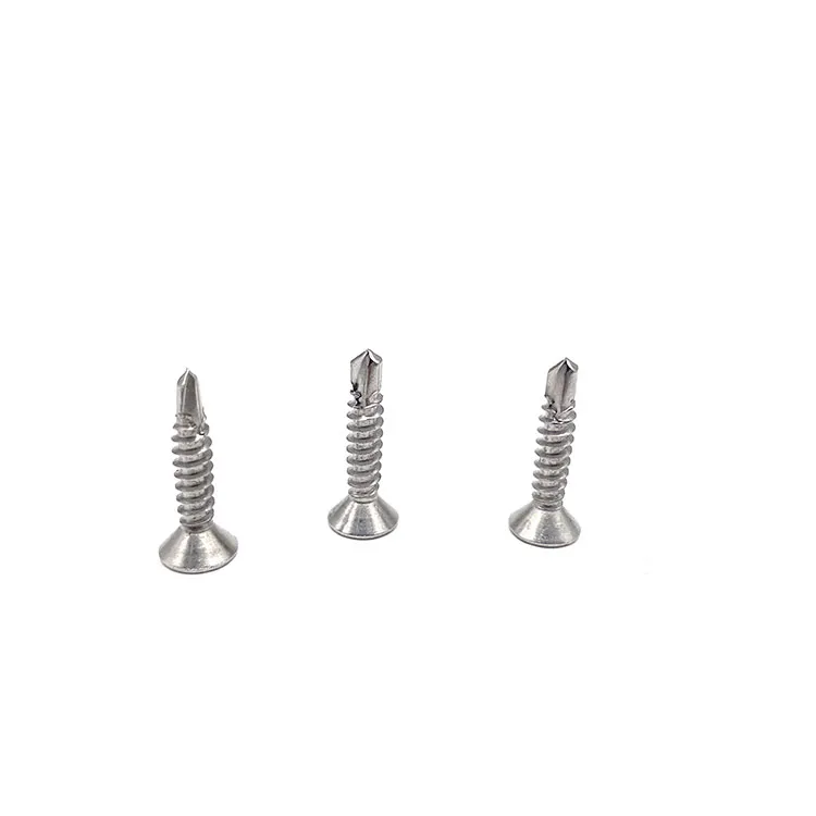 DIN7504P A2 A4 Skru Penggerudian Sendiri Keluli Tahan Karat 304 316 Recessed Countersunk Kepala