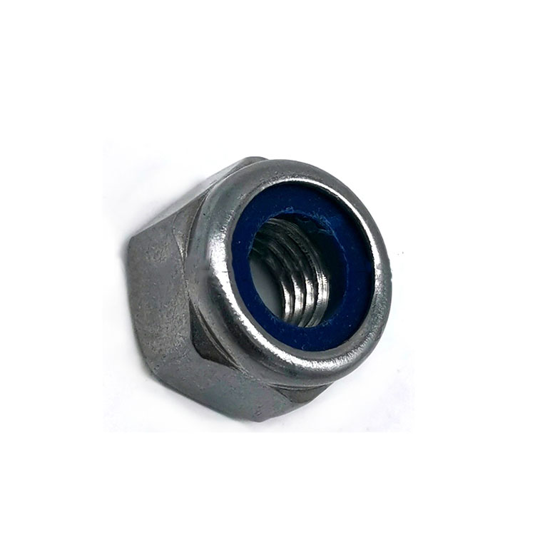 DIN958 Stainless Steel SS304 / 316 Hex Head Nylon Insert Locked Nut