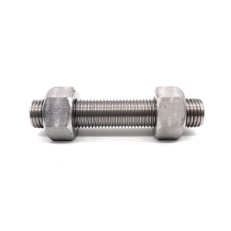 DIN976 Stainless Steel 316 304 M20 M20 Fine Thread Stud Bolt At Nut Thread Rod