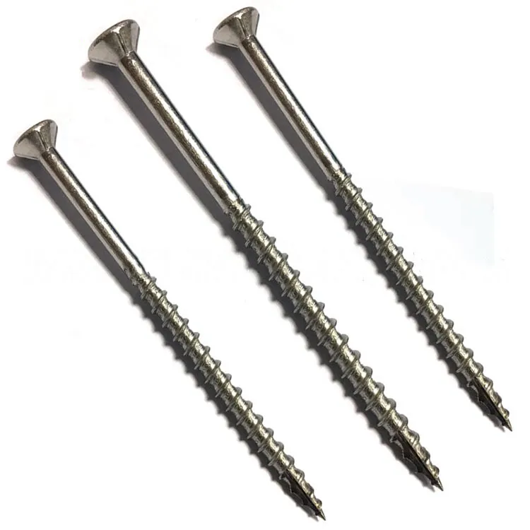 Flat Head Square Slot Self Tapping Stainless Steel Screws