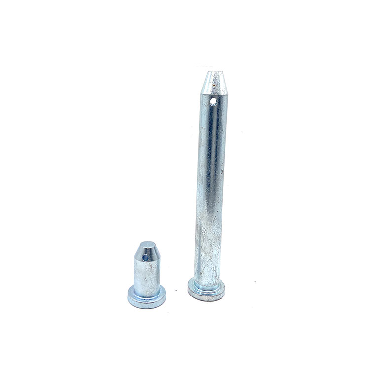 Gegalvaniseerde metalen koolstofstaal blauw witte zink platte kop gaffelpennen met gat