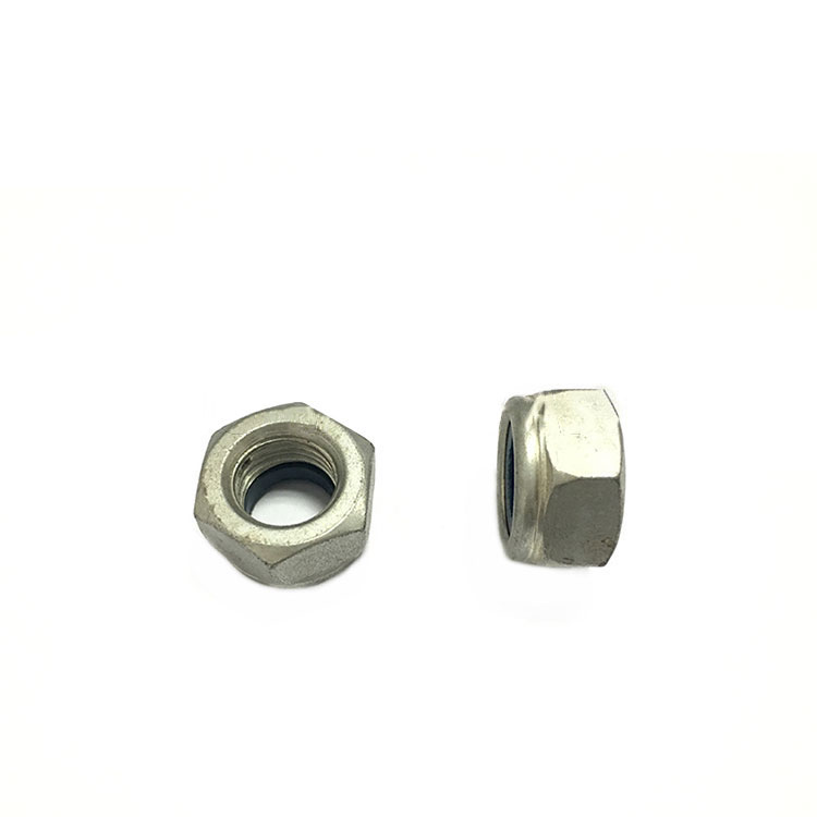 Gr 4 Zinc Plated Hexagon Nylon Insert Lock Nut DIN985