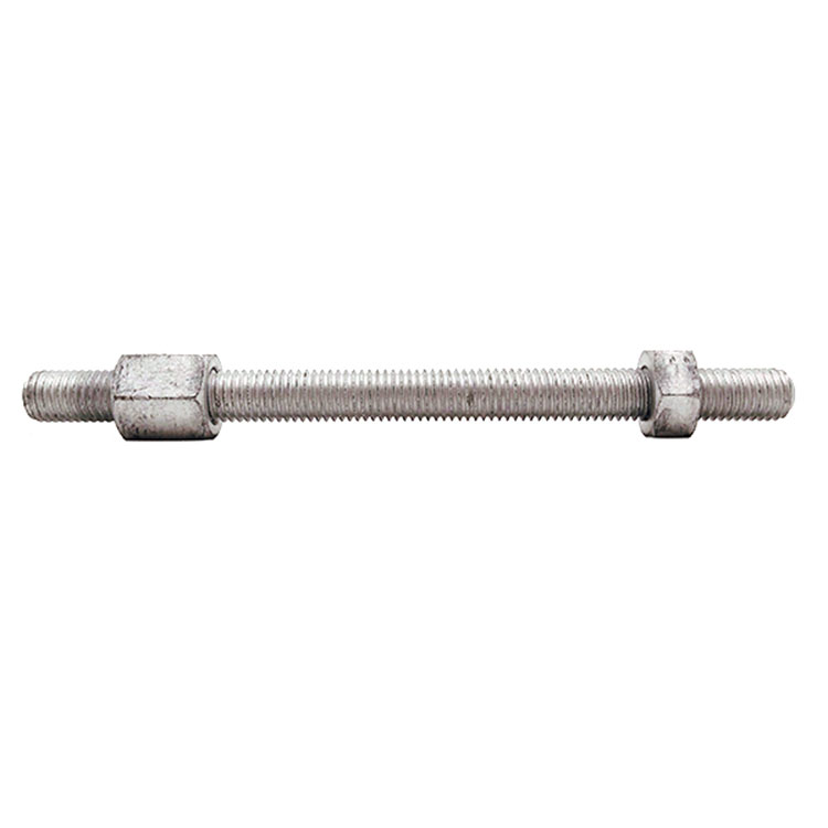 Grade 5.8 Carbon Steel Hot Dip Galvanized Full Threaded Rod with Hex Thick Nuts for Electric Tower - 0 