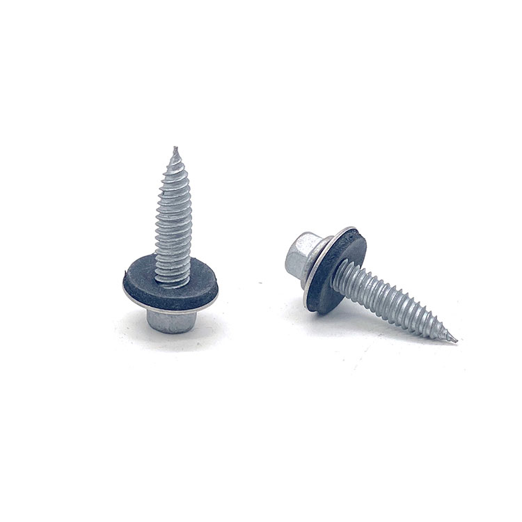 Hex Flange Head SS304/SS316 SCM410 Self Tapping Bi-Metal Screws with EPDM Washer