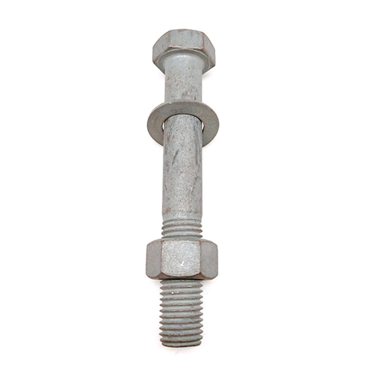 Hot Dip Galvanized Hex Bolt And Nut for Electric Equipment with Reduced Shank - 0 