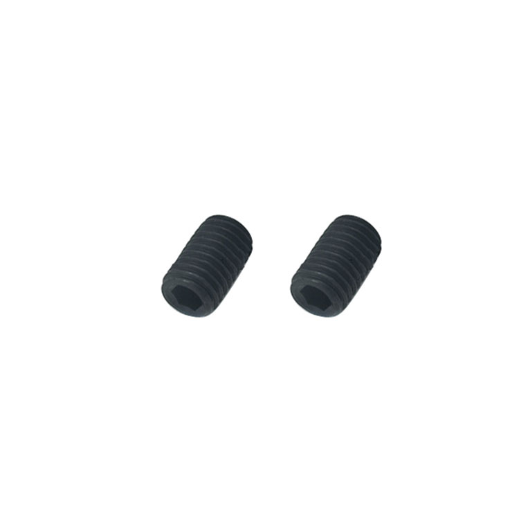 ISO 4026 black zinc plated hexagon socket flat end set screws - 0