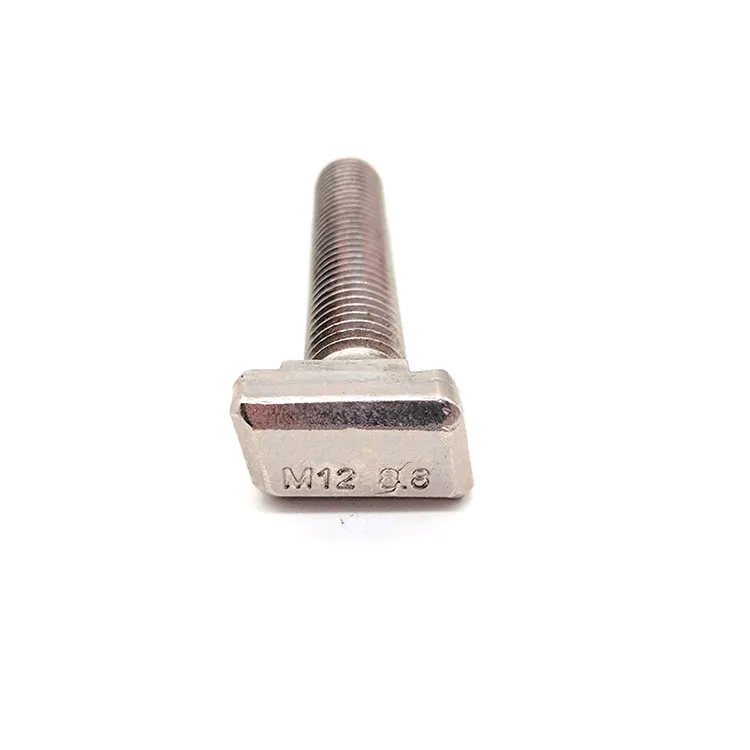 M12 Stainless Steel Rhomboid Kepala T Bolt Kanthi Untu Anti Slip kanggo Tembok Tirai