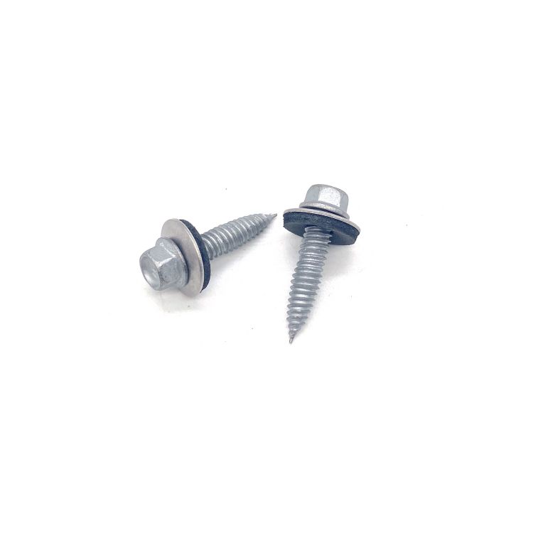 SS304 Stainless Steel 316 Hex Washer Flange Self Tapping Bi-Metal Screws with EPDM Washer - 3 
