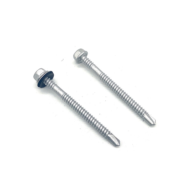 Stainless Steel 304+410 Hexagon Flange Drilling Bi-Metal Screw with EPDM Washer