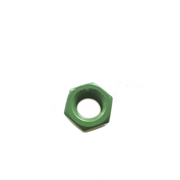 Teflon PTFE gecoat Xylan 1070 groen DIN934 roestvrijstalen zeskantmoer