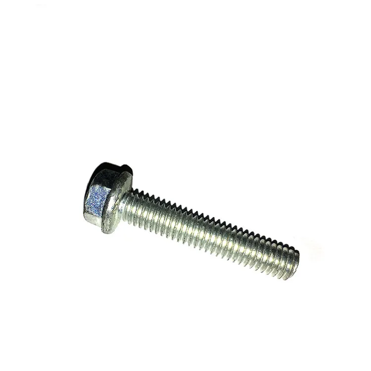 Zink plaka Hex Brida Serrated Bolt- DIN6921