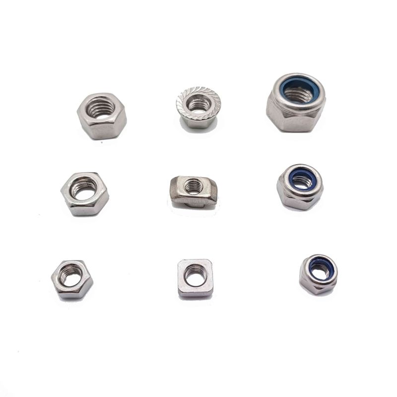 304 Stainless Steel DIN985 Hexagon Nylon Lock Nuts