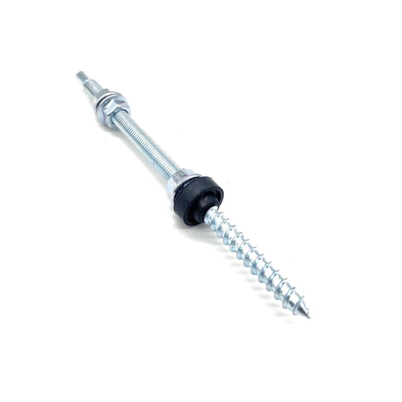 Carbon Steel Stud Dowel Screw With Self Tapping Hanger Bolt For Wood