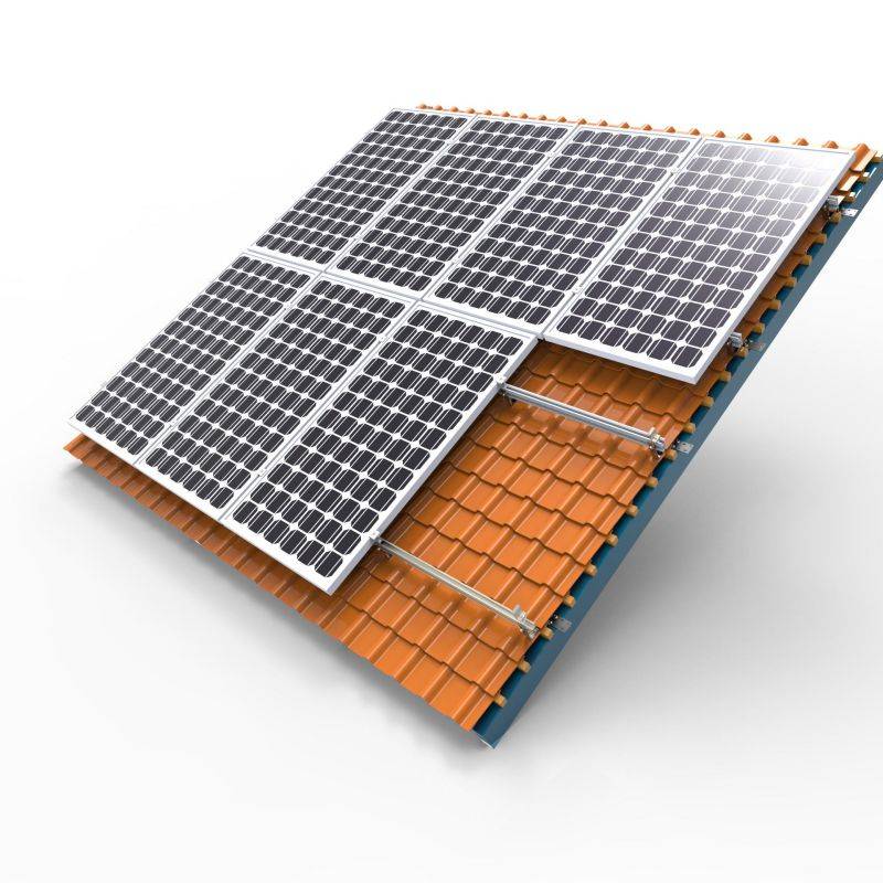 टाइल केलेल्या छतावरील सौर पॅनेल माउंटसाठी सोलर ब्रॅकेट माउंटिंग सिस्टम