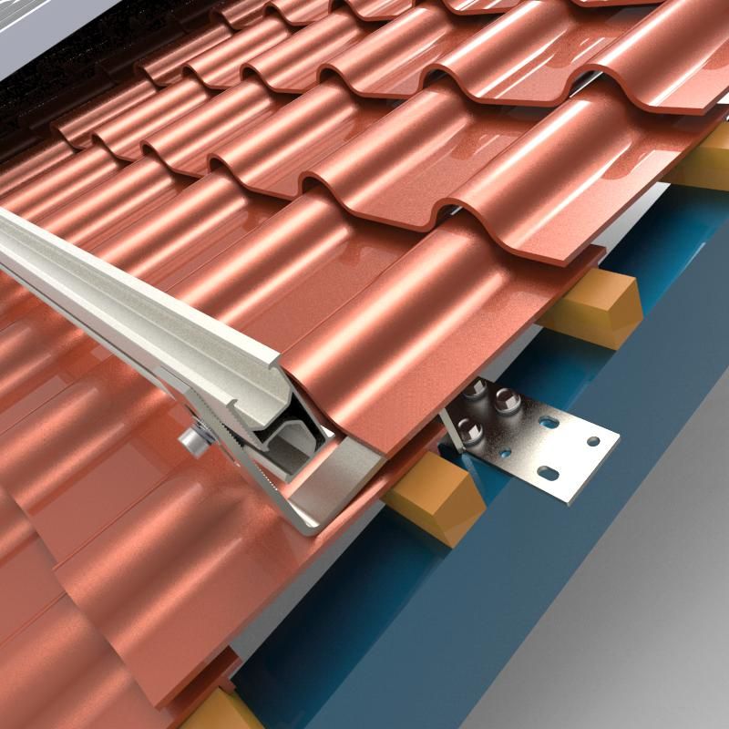 Аксесоари за монтиране на слънчеви панели на покрива за система за слънчево монтиране на керемиден покрив
