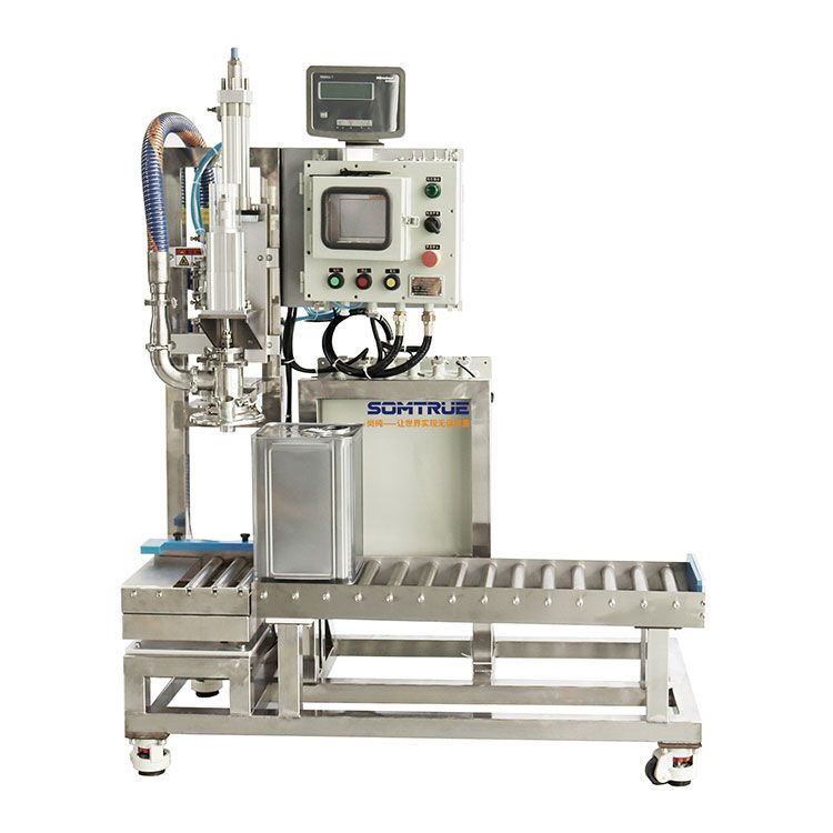 Máquina llenadora semiautomática de materia prima química de barril 20-100L