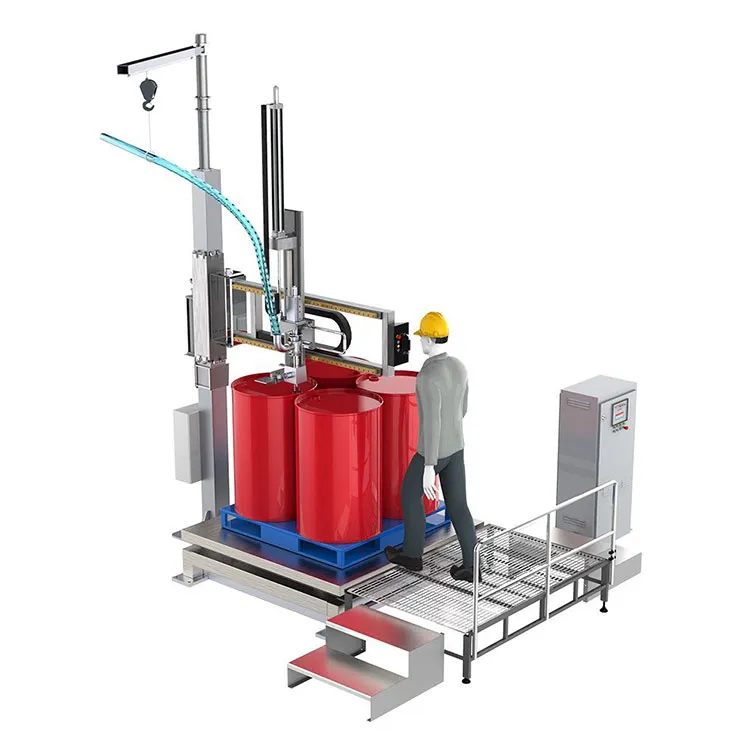 IBC Barrel Rocker Type Lithium Battery -nestetäyttökone