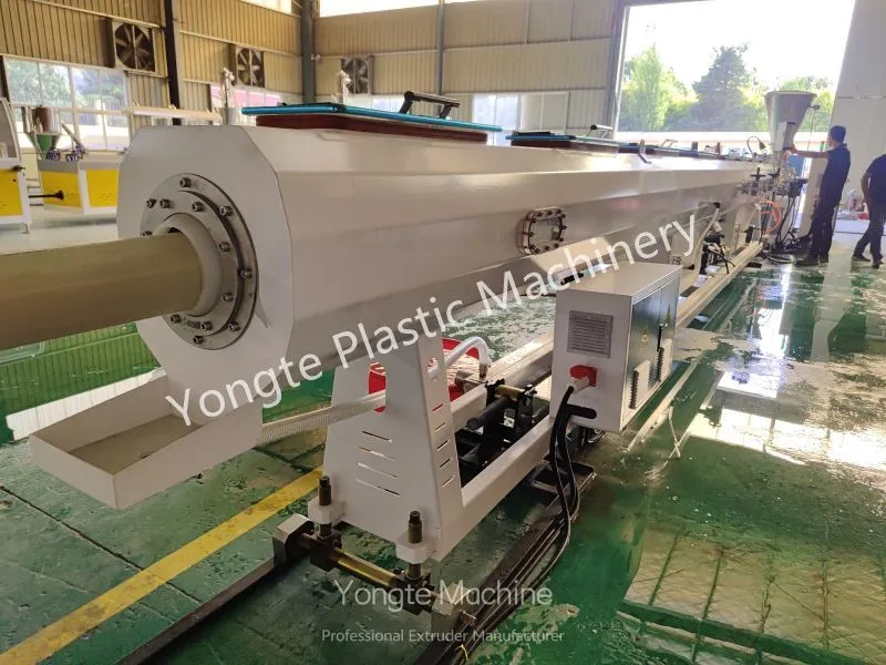 Yongte 200mm PVC pipe extrusion machine tested and inspected sucessfully