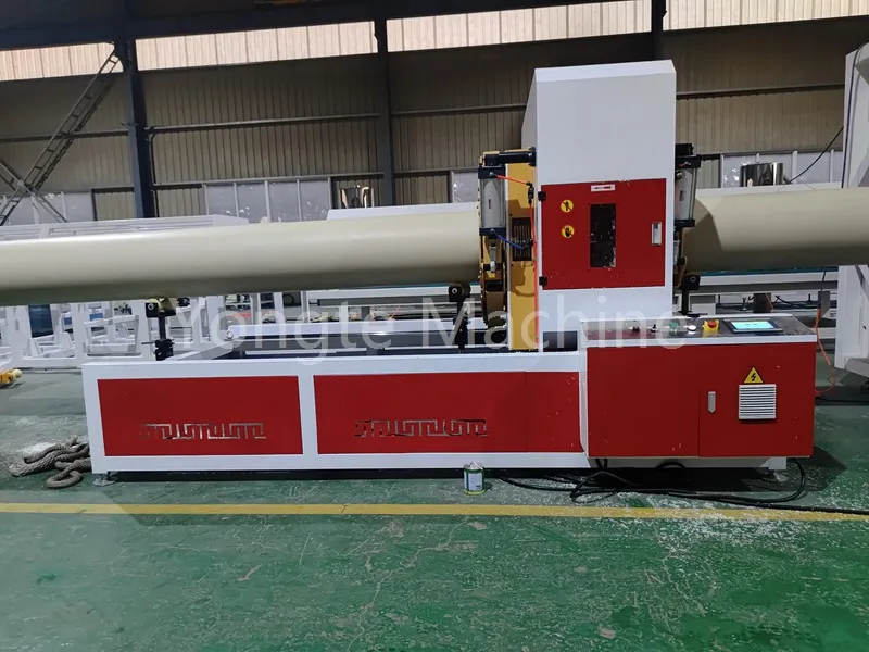 the inspection test of Yongte's 280-560mm PVC pipe extrusion production line was a complete success