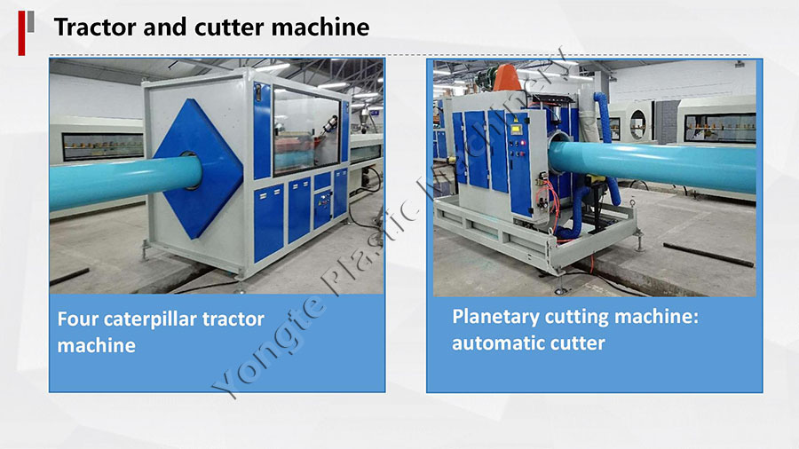 PVC pipe tractor and cutter machine