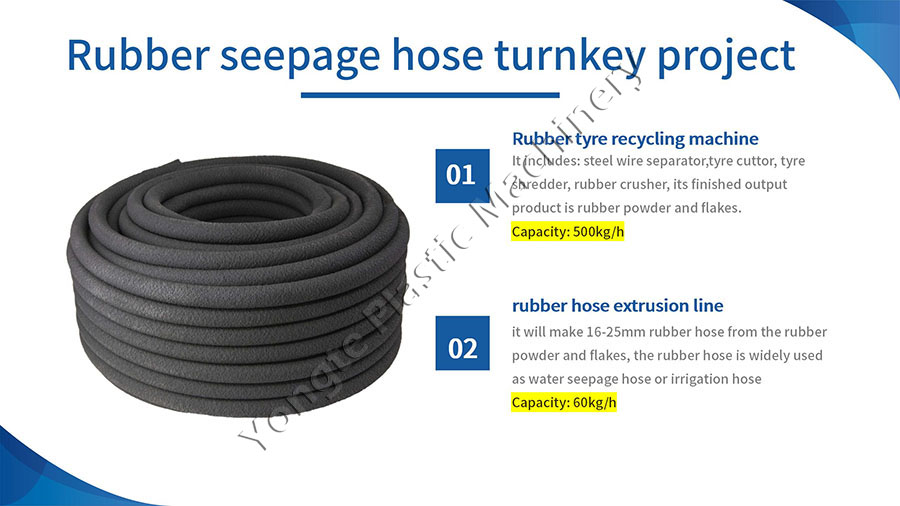 Rubber seepage hose making machine