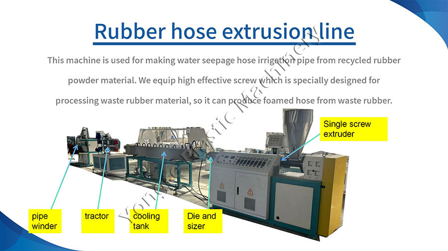 Rubber seepage hose making machine