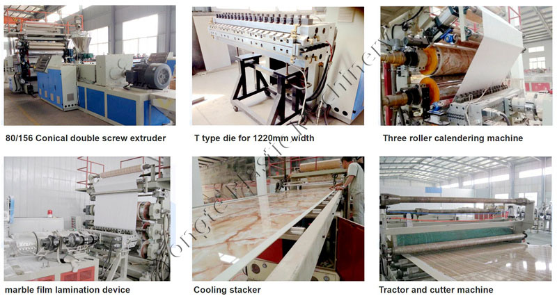 PVC marble sheet extrusion machine line