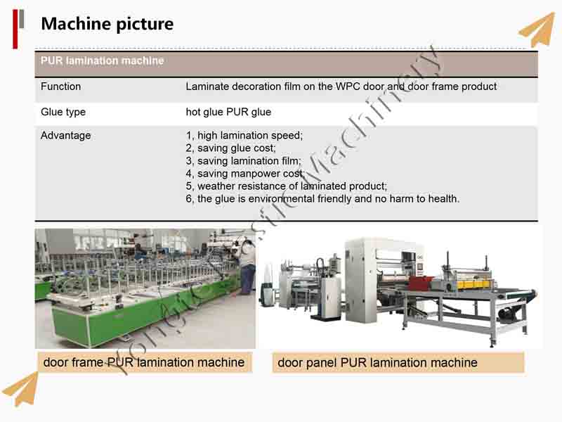 wpc door lamination machine