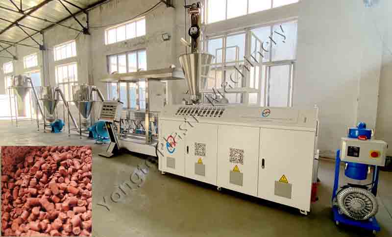 Wood plastic composite WPC pelletizing equipment machine