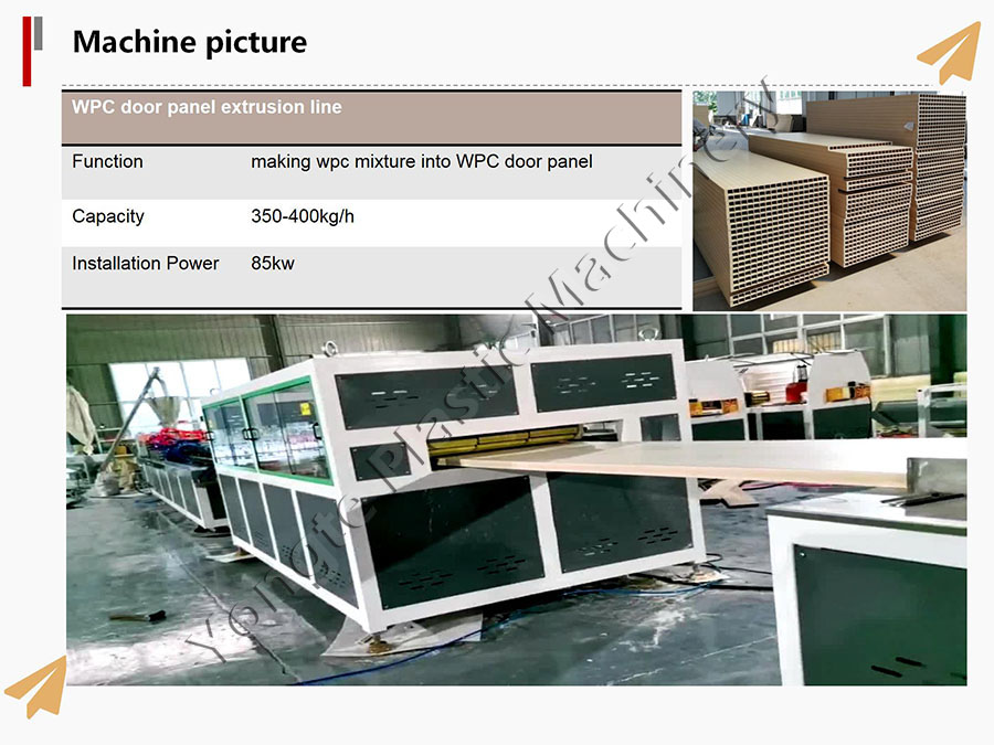 wpc door panel extrusion machine