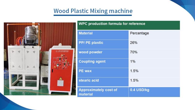 wood plastic mixer machine