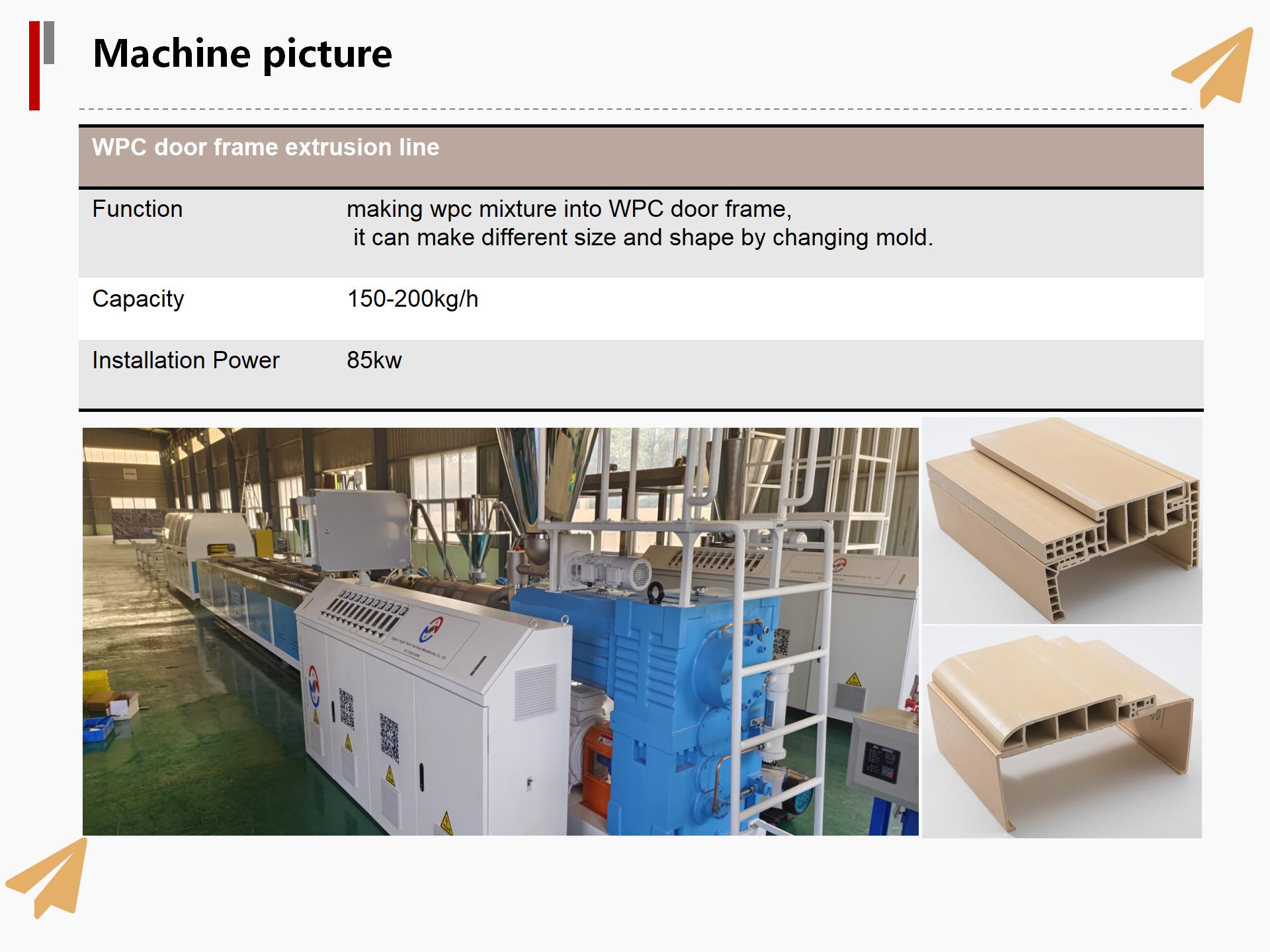 wpc door profile extrusion line