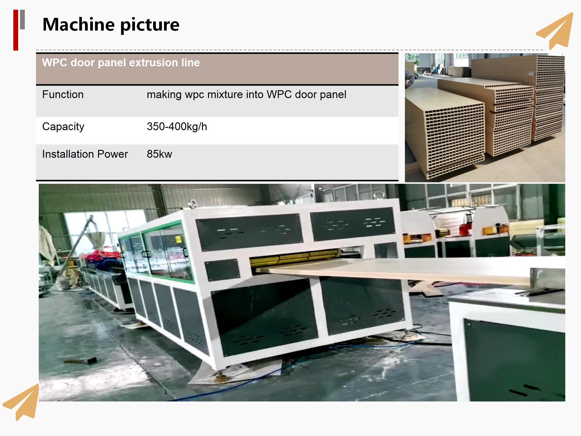 wpc door panel extrusion machine