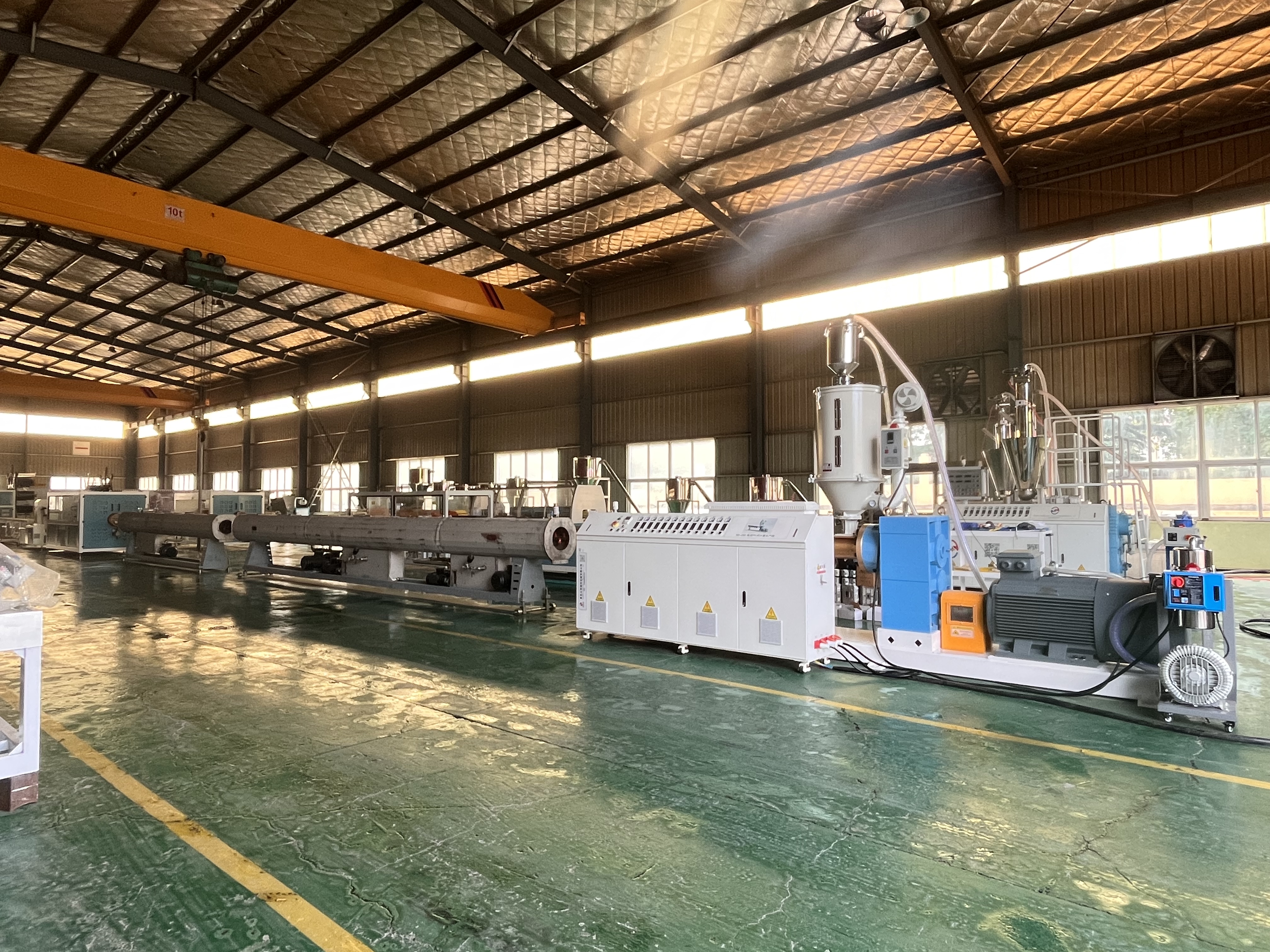 high speed PE pipe production line