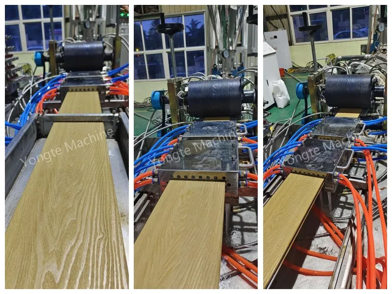 One step WPC embossed decking production line