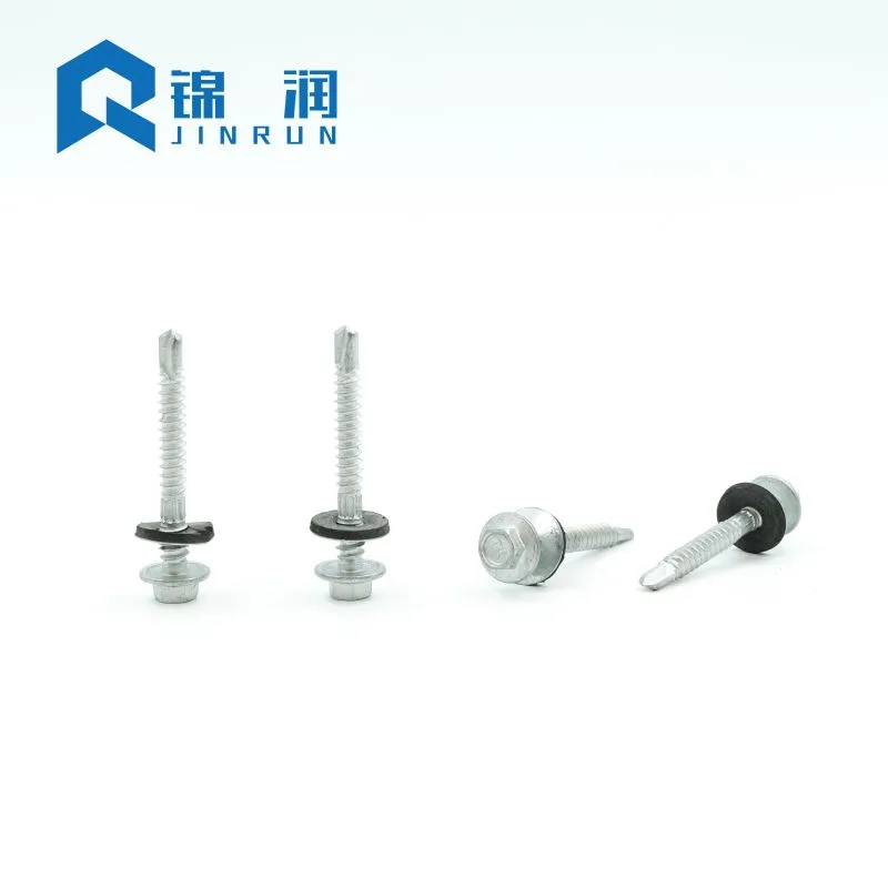 Hex Flange Head Self Drilling Screw With Knurling Two Thrad Ruspert