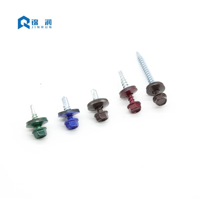 Painted Hex Washer Head Self Drilling Screw with EPDM Washer