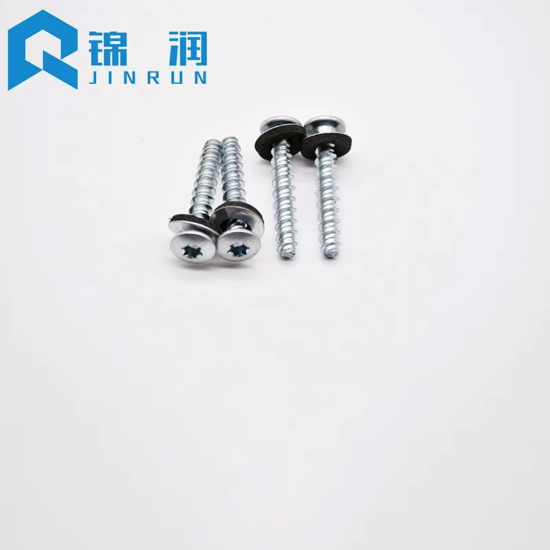Torx Pan Head Wood Screw High Low Thread With EPDM Washer