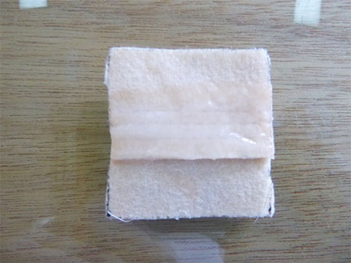 Samples after sulfuric acid treatment (the upper picture shows coated with glue, and the lower picture shows PTFE tape)