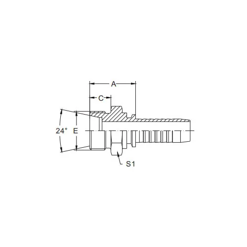 10411-Metric Female 24° Cone Seat L.T.