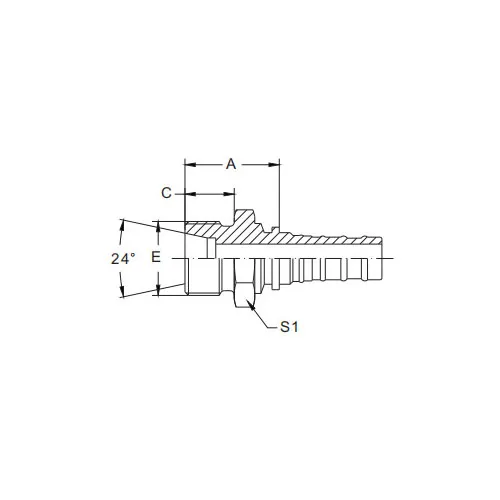 10513-Metric Ghế hình nón 24° dành cho nữ H.t. Khóa liên động