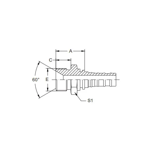 12613-Bspp Hane 60° Cone Seat Interlock