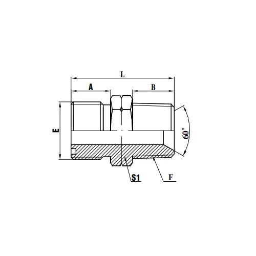 1FN ORFS Passaparete O-Ring maschio