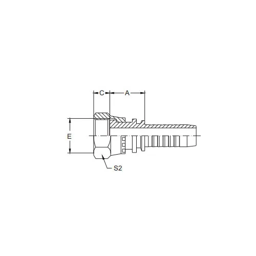 20211-Metric Female Flat Seat