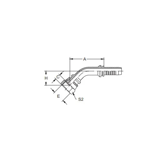 20241-Joint plat femelle métrique 45°