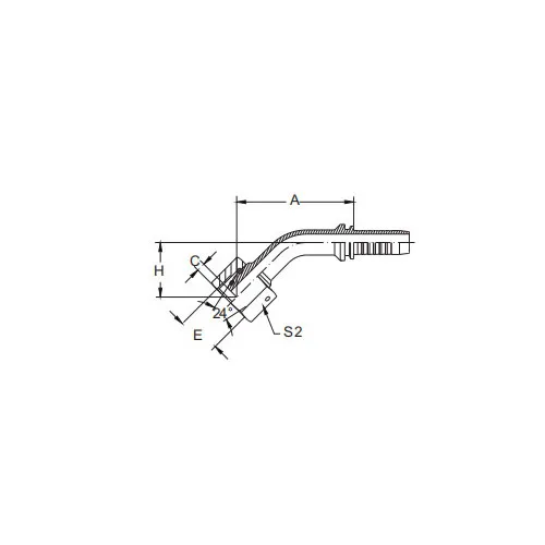 20441-45°Metrisch Innengewinde 24°Kegel L.T.