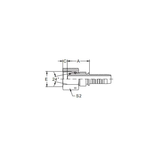 20511-Metric hun 24° kegle O-ring H.T.